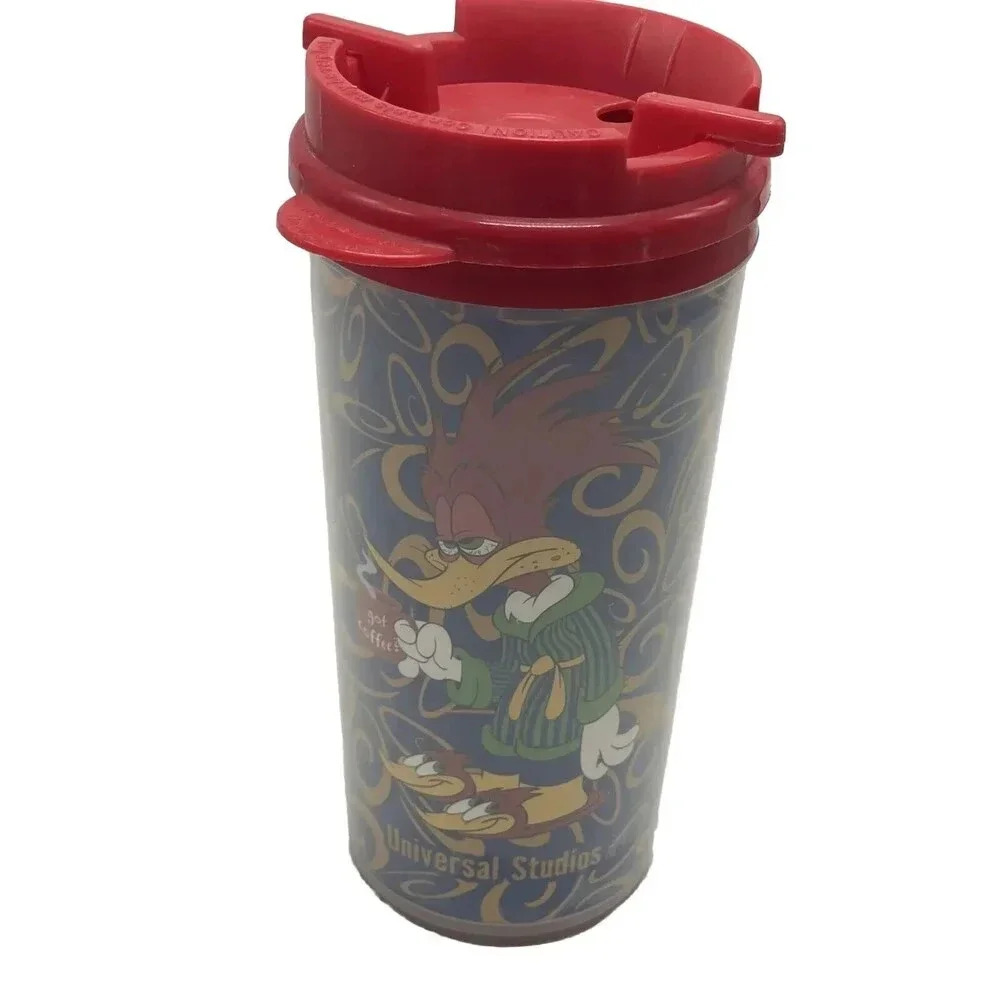 Vintage  Woody Woodpecker Universal Studios Souvenir Tumbler Cup RARE